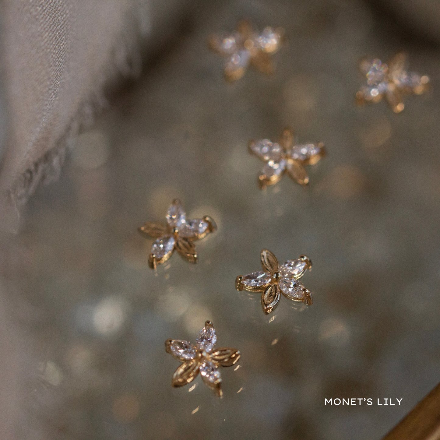 Monet's Lily Threaded End with Diamonds