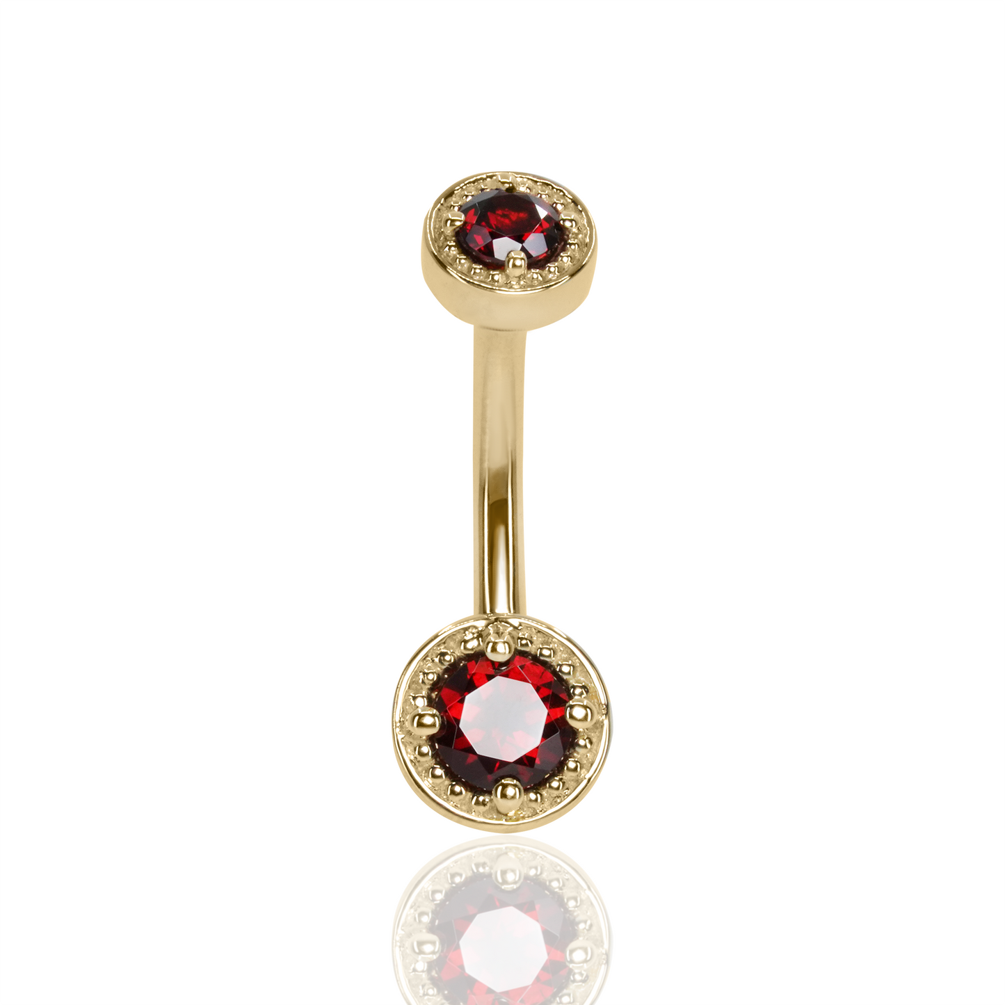 Rachel Millgrain Curved Barbell | 14 Gauge, 3/8"