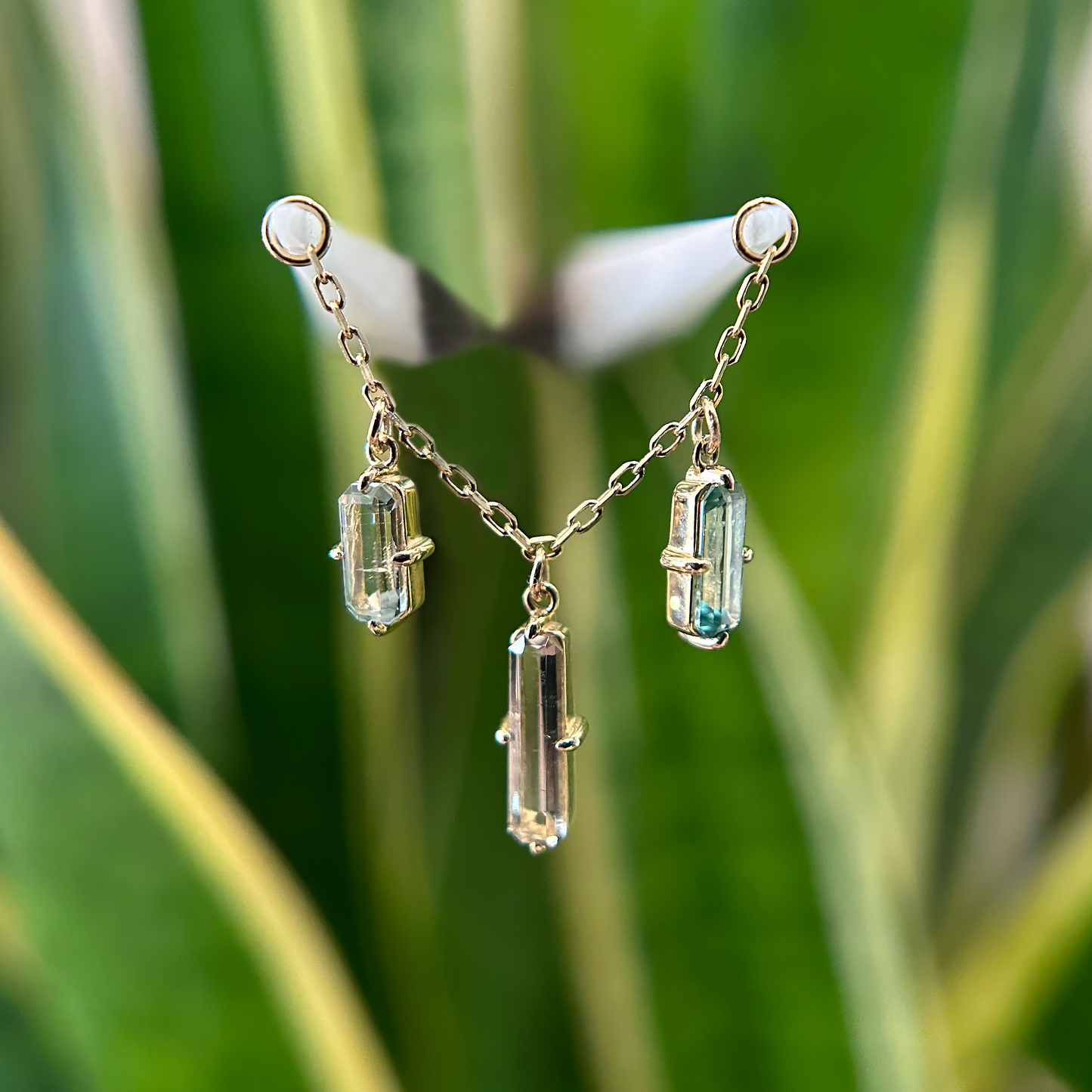 Tourmaline Baguette Chain Connector