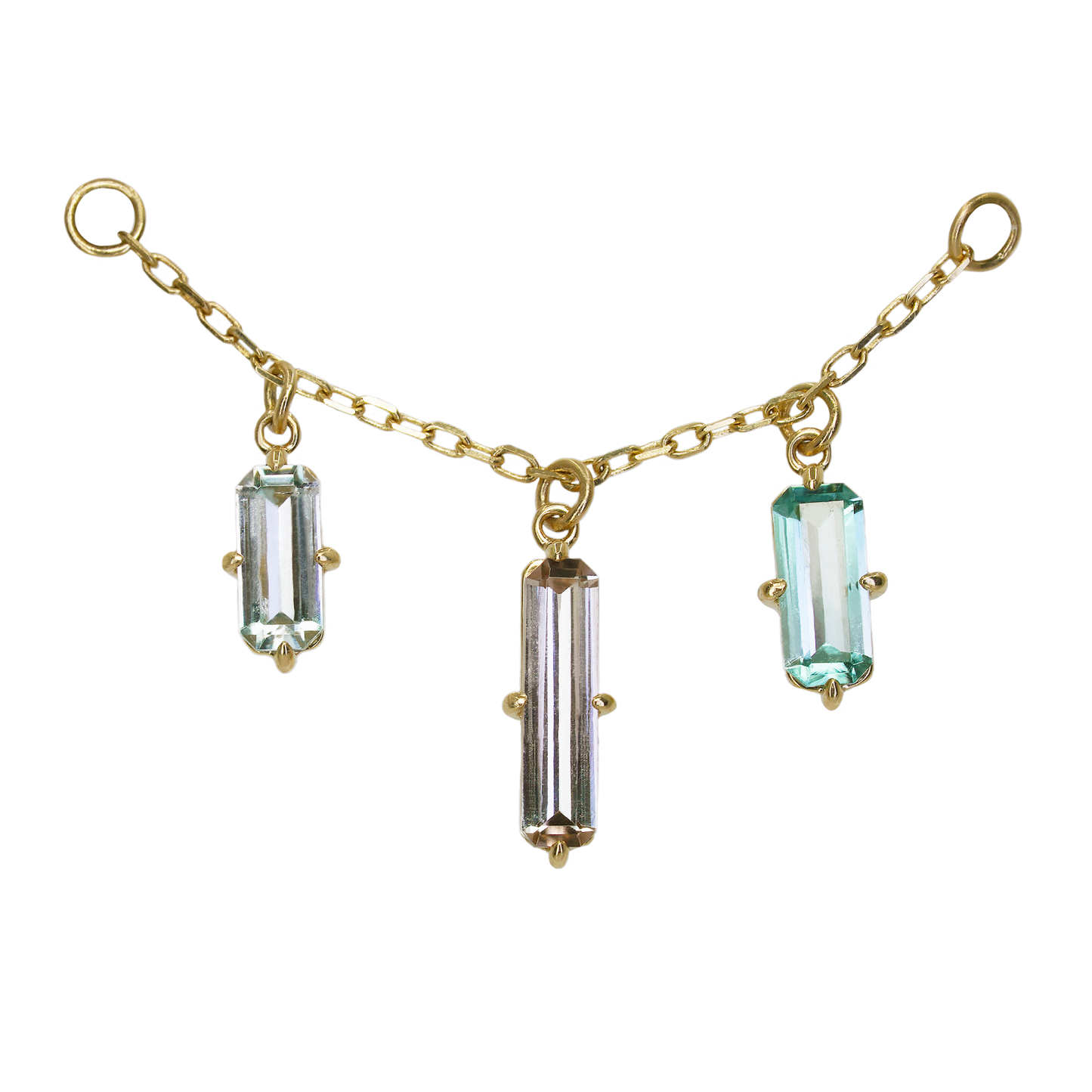 Tourmaline Baguette Chain Connector