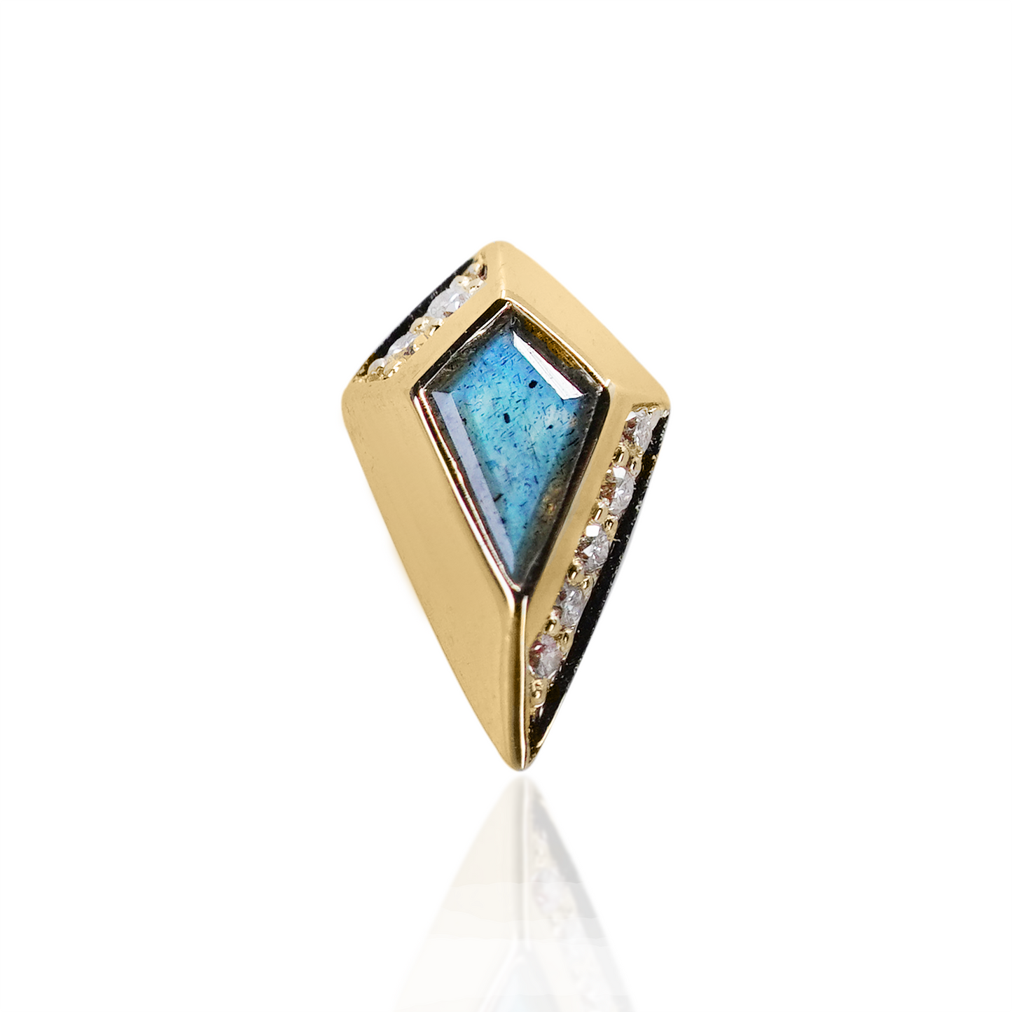 Kite Labradorite with Diamond Edge Threadless End