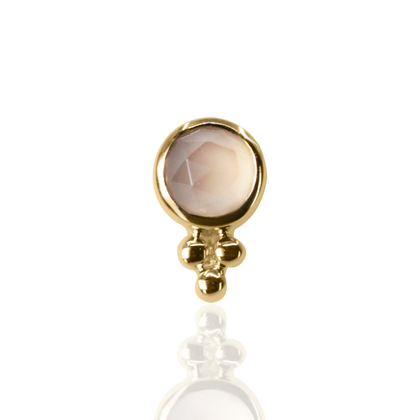 Lex with Rosecut Pink Chalcedony Threadless End