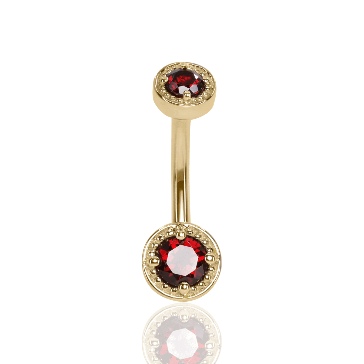Rachel Millgrain Curved Barbell | 14 Gauge, 3/8"