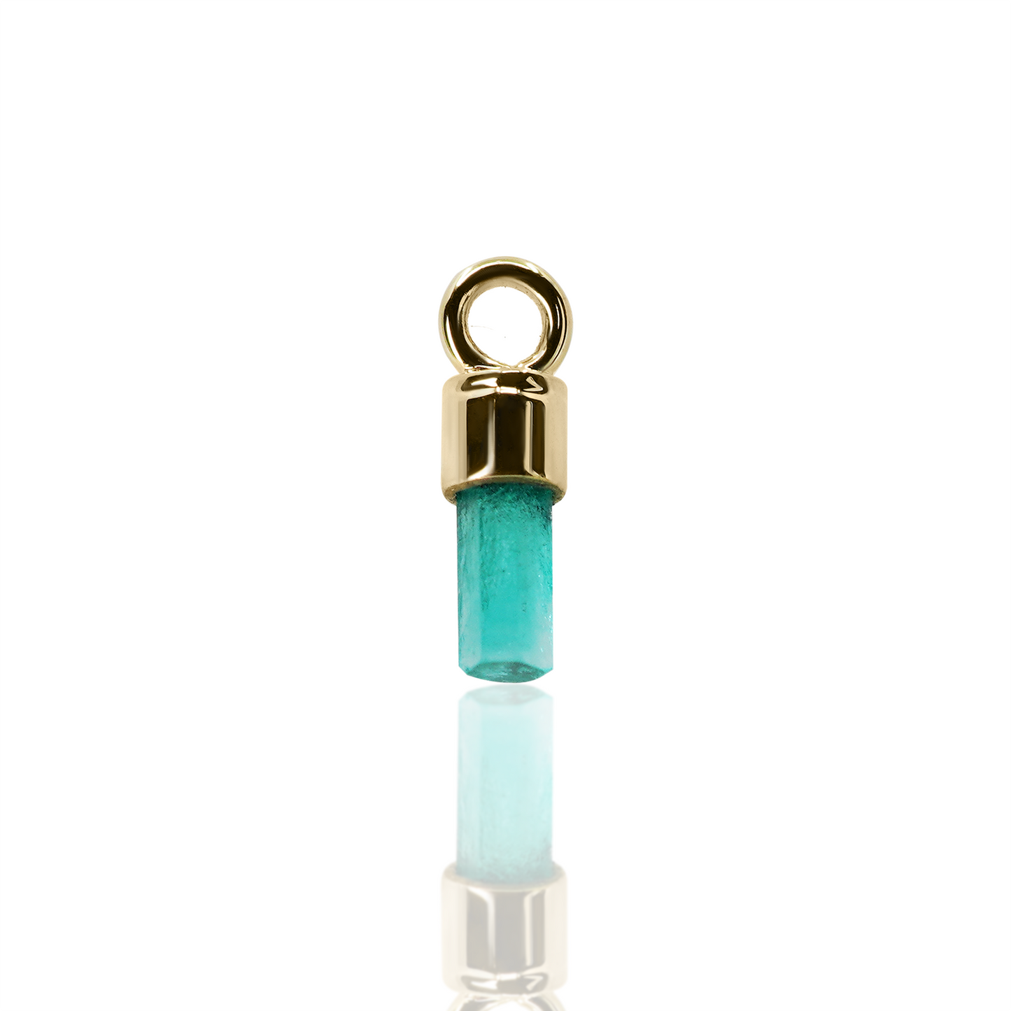 Kiss Dangle Charm with Assorted Gemstones