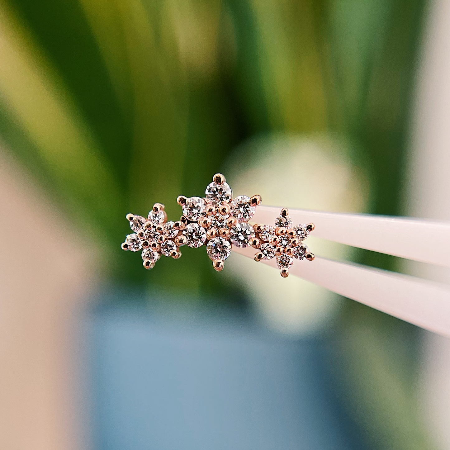 Estrella with Diamond Threaded End | 14 Gauge