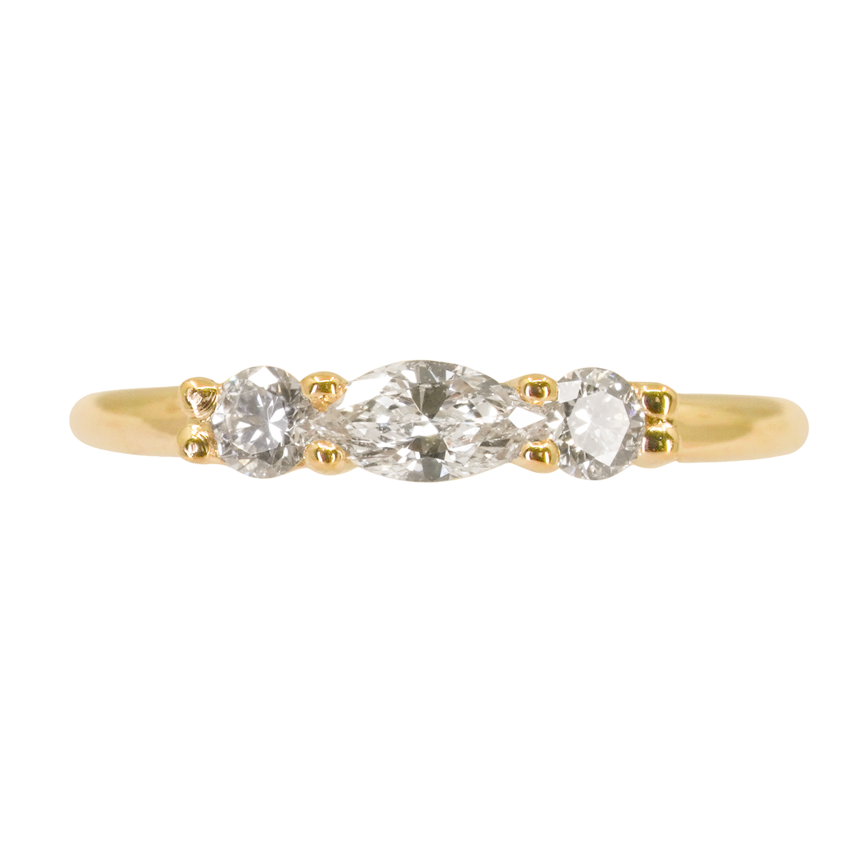 Kai Seam Ring with Diamonds