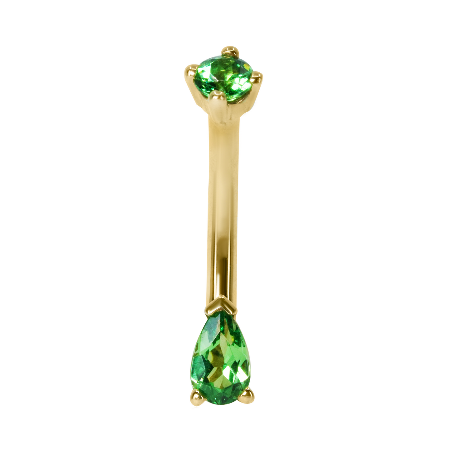 Pear Gemstone Curved Barbell