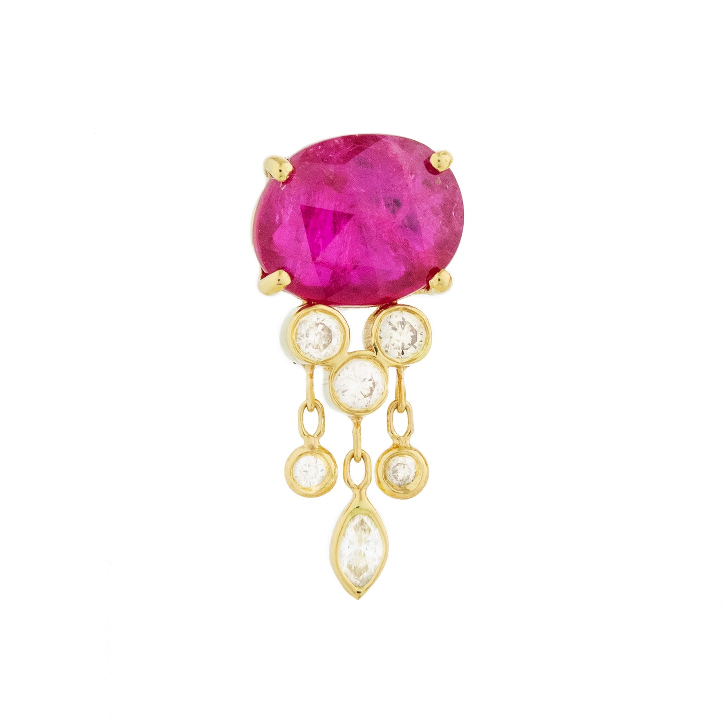 Ruby Jellyfish Earring