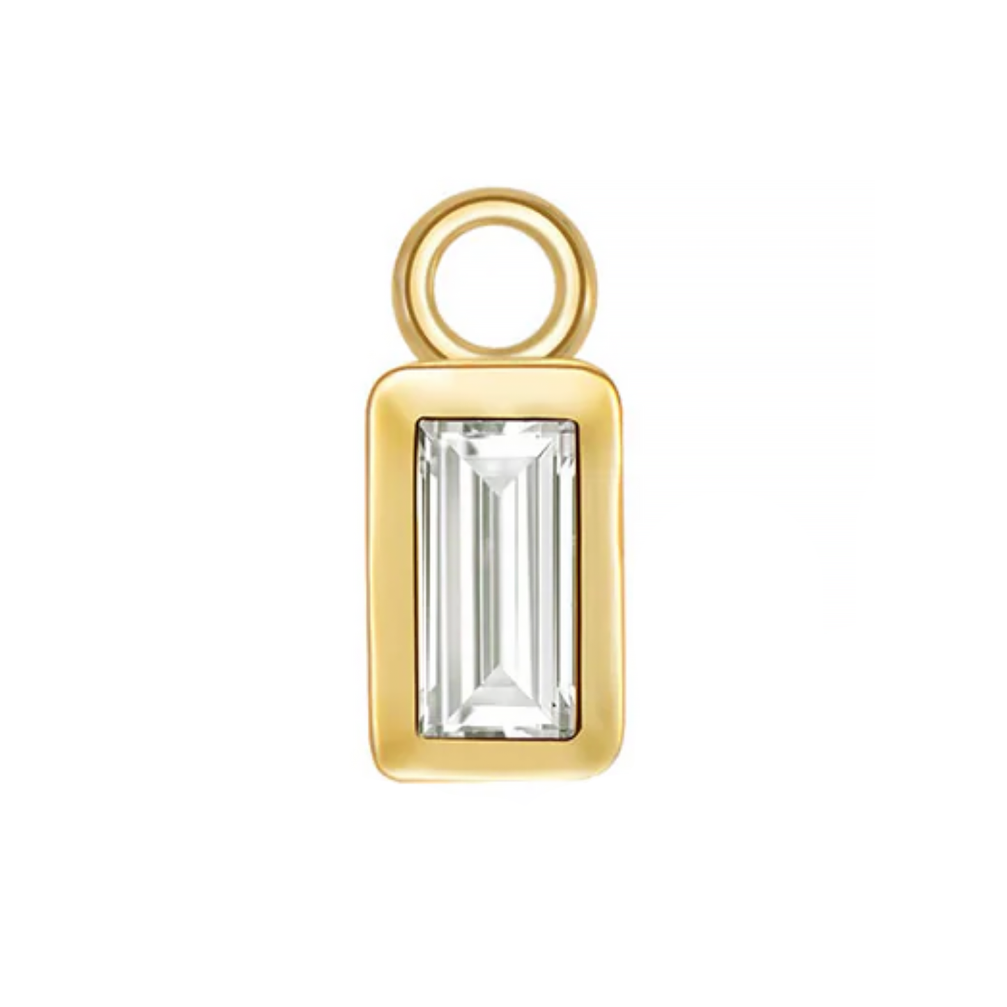 Diamond Baguette Bezel Charm