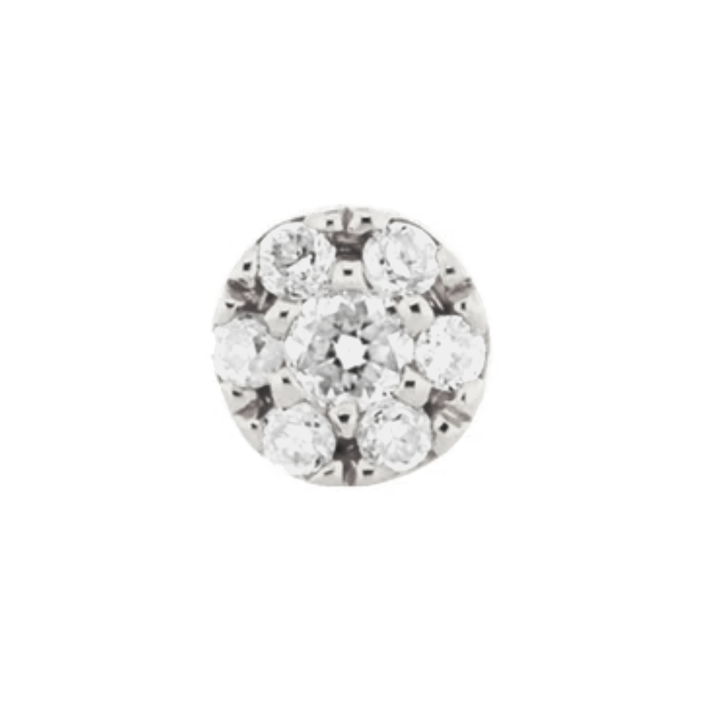 Pavé Hex Disc Threadless End
