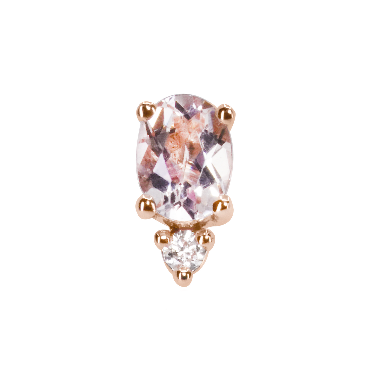 Morganite & Diamond Pippa Threadless End