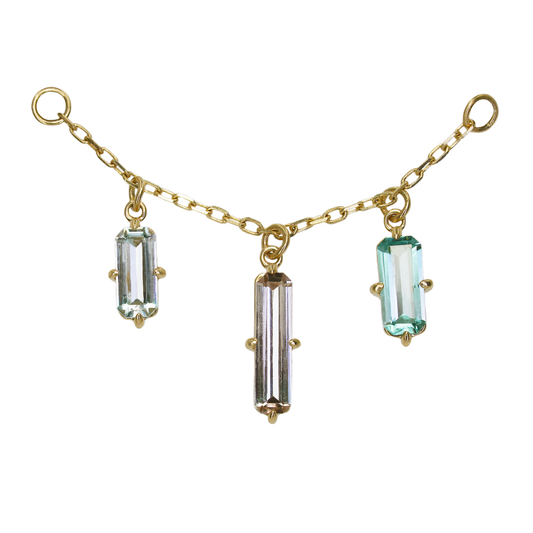 Tourmaline Baguette Chain Connector