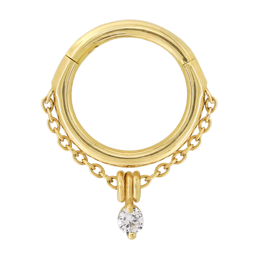 Stoned Easy Hinge Ring