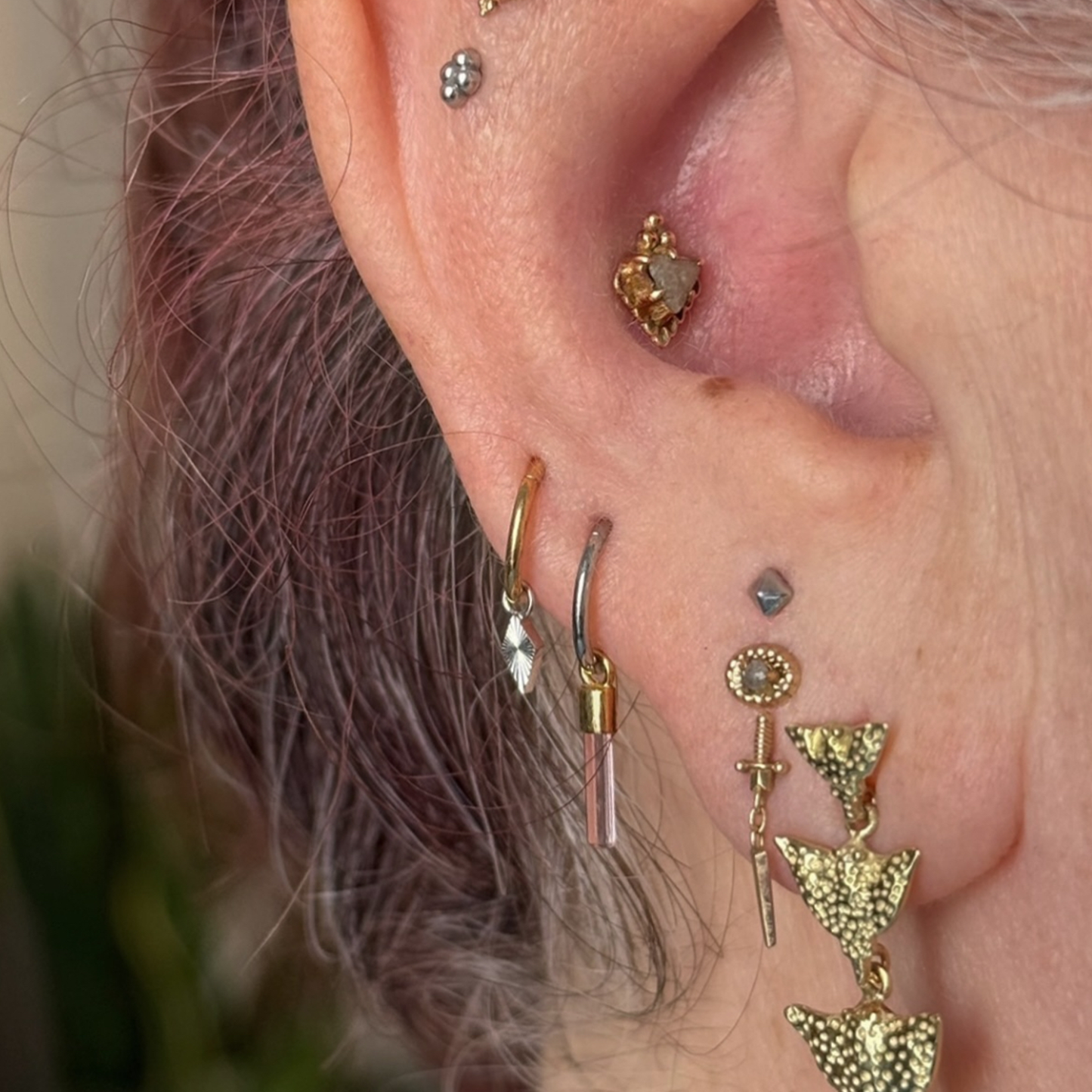 Rose Quartz Kiss Dangle