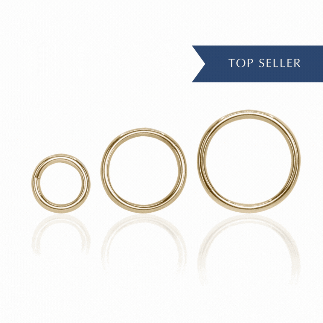 14k Gold Seam Ring | 18ga