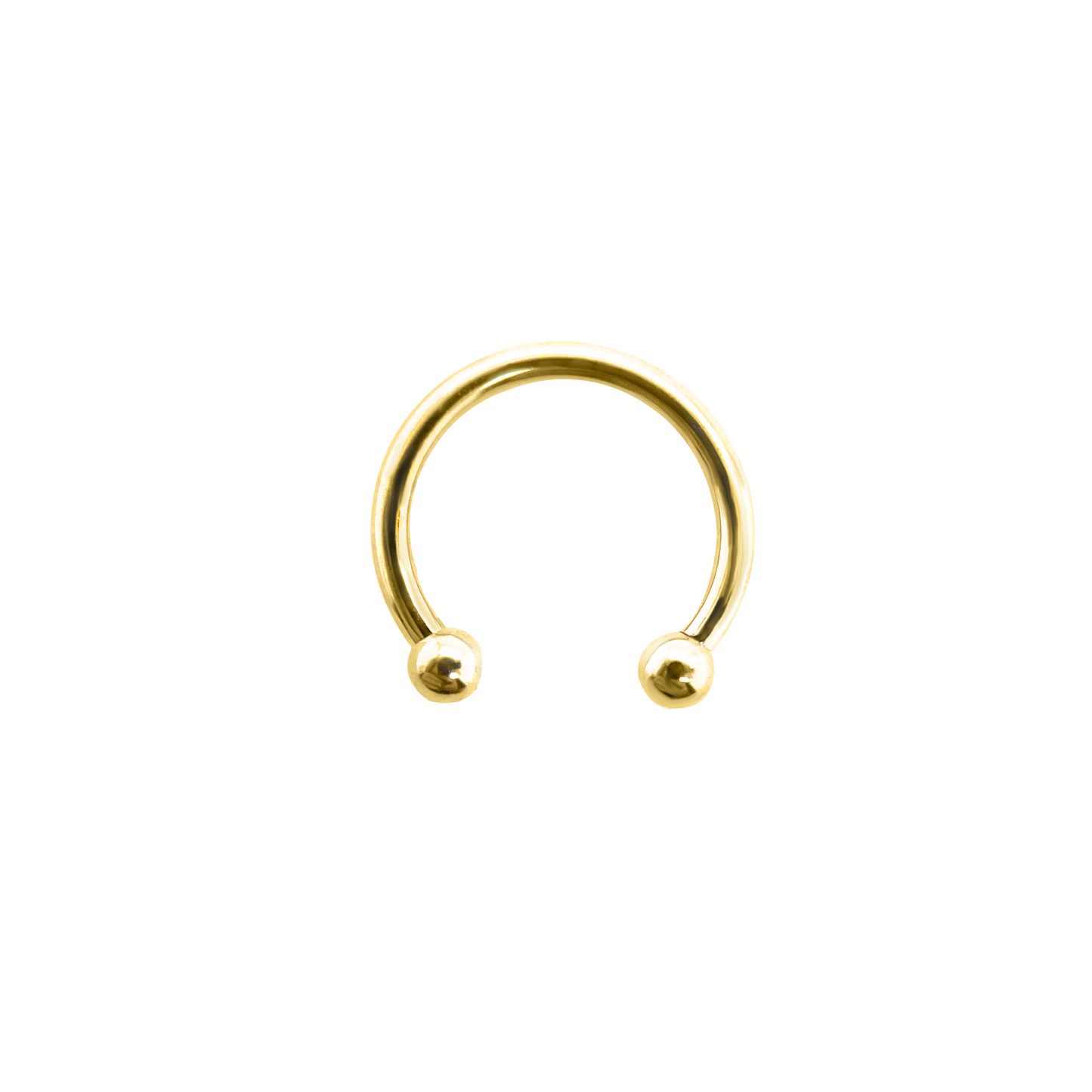 Yellow Gold Circular Barbell | 16 Gauge